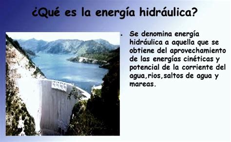 Concepto de energía hidráulica Blog didáctico