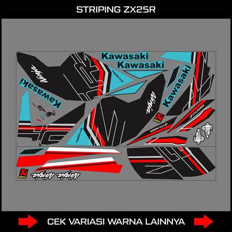 Stiker Motor Zx R Livery Ninja Zx Striping Kawasaki Ninja Zx R