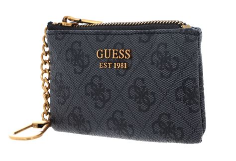 Guess Izzy Slg Small Zip Pouch Coal Logo Modeherz