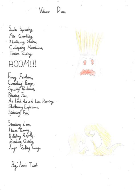 Every Child Is A Writer Volcano Poems