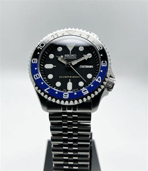 Custom Seiko Mod Batman Skx Sapphire Ceramic Jubilee Men S Fashion