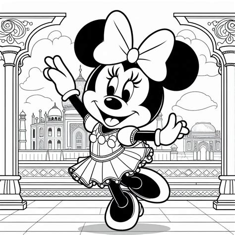 Dibujo Para Colorear Minnie Mouse Nico Descargar E Imprimir Pdf