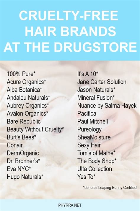 Cruelty Free Drugstore Brands - Hair, Skin Care and Makeup