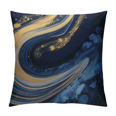 Comio Blue Marble Texture Throw Pillow Covers Pillow Cushion Cases