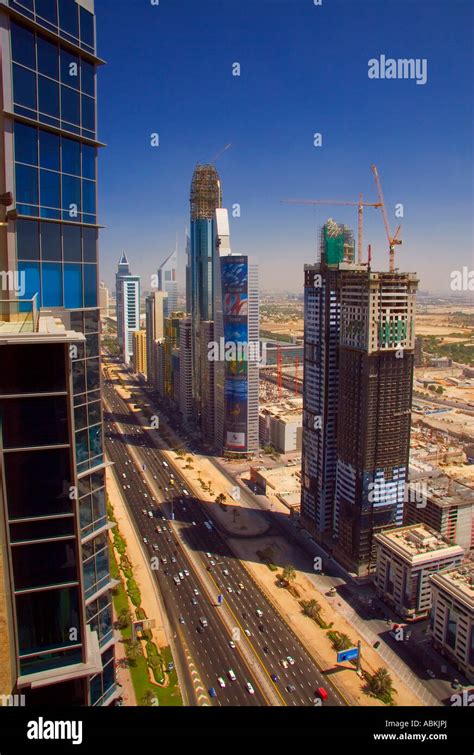 Dubai Architecture Sheikh Zayed Road Stock Photo - Alamy