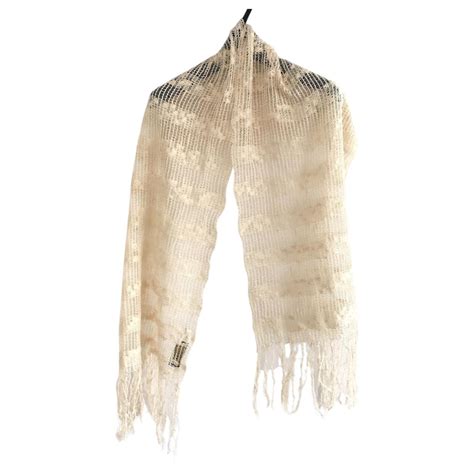 Sale Fendi Beige Wool And Silk Scarf In Stock