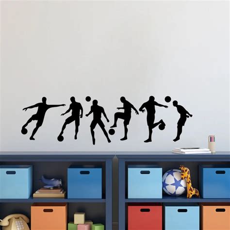 Soccer Sportsman Diy Vinyl Wall Sticker Boys Bedroom Room Football Wall ...