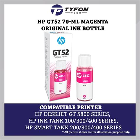 Hp Gt Ml Magenta Original Ink Bottle M H Aa For Hp Deskjet Gt