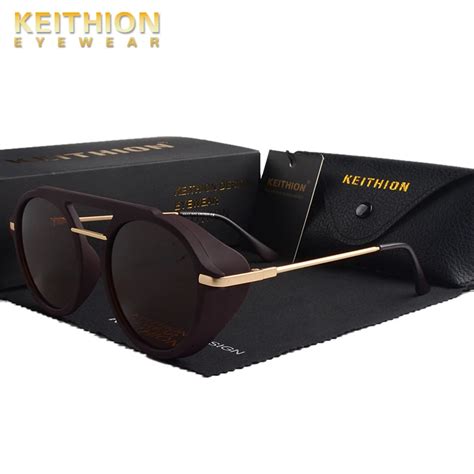 Keithion Gafas De Sol Retro Redondas Polarizadas Punk Steampunk Tr