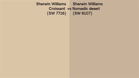 Sherwin Williams Croissant Vs Nomadic Desert Side By Side Comparison