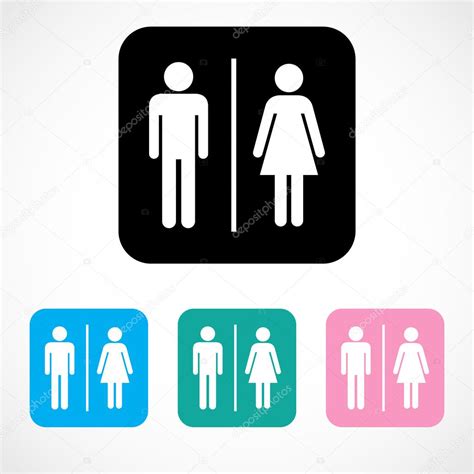 Male And Female Restroom Symbol — Stock Vector © Yayha 61907559