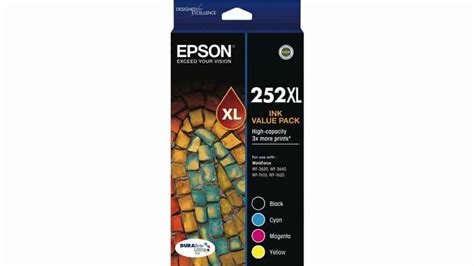 Epson 252xl High Capacity Durabrite Ultra Ink Cartridge Value Pack Blackcyanmagentayellow