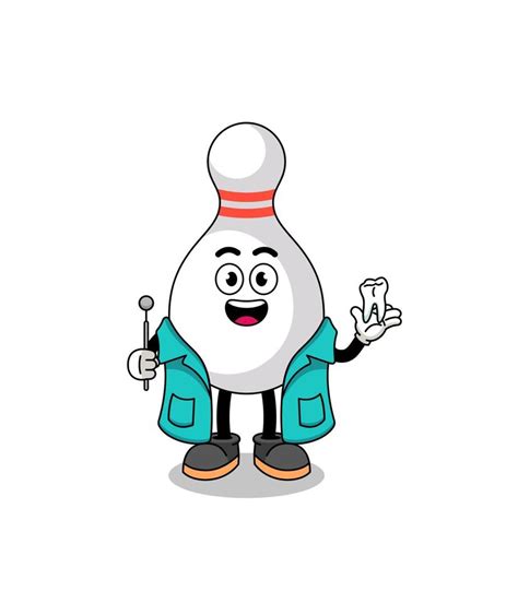 Illustration Of Bowling Pin Mascot As A Dentist 12453249 Vector Art At