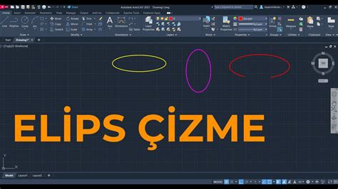 AutoCAD Dersleri Ellipse Elips Komutu YouTube