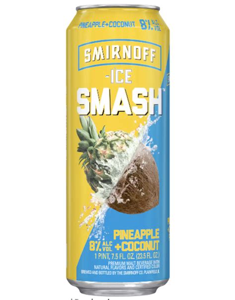 Smirnoff Ice Smash Pineapple Coconut Oz Can Bel Pre Beer Wine