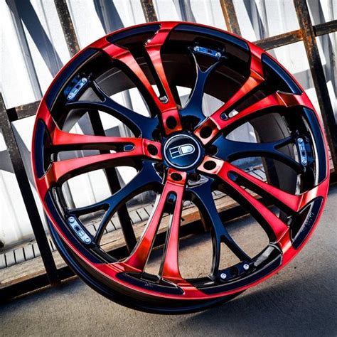 HD Wheels Spinout Gloss Black With Red Machined Face 4WheelOnline