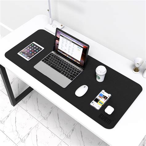 BUBM Office Mouse Pad Desk Mat Bahan Kulit 60x30cm BGZD RS Black