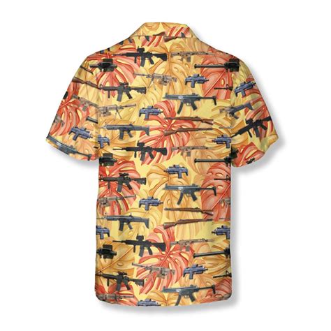 Vintage Tropical It S All About Guns Gun Hawaiian Shirts For Men Primesty