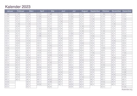 Kalender 2023 Zum Ausdrucken