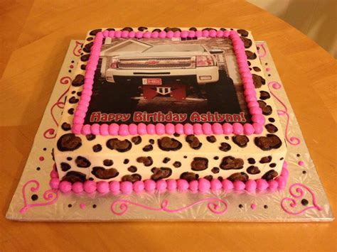 Cheetah Birthday Cakes Buttercream Photo Cheetah Print Cake With