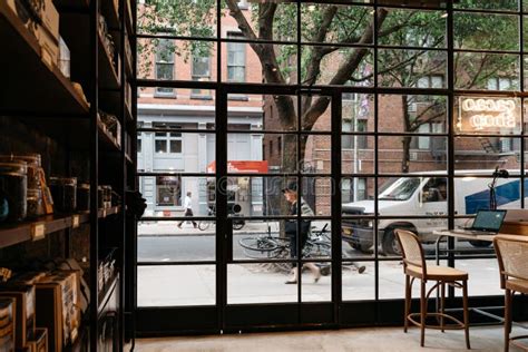 Hipster Cafe In Brooklyn In New York City Editorial Photo Image Of