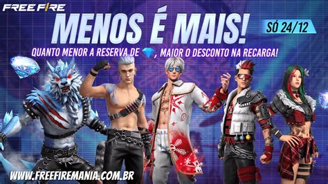 Free Fire Menos Mais Evento Promocional De Recarga De Diamantes