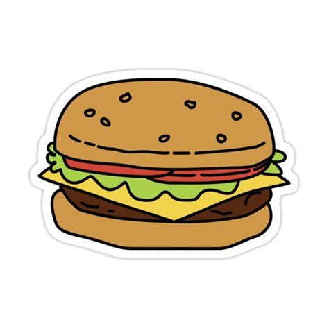 A Cheeseburger Sticker For Sale By Pondlifeforme Cool Stickers