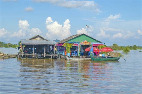 Makong River At Kampong Chhnang Province Of Cambodia Editorial Stock