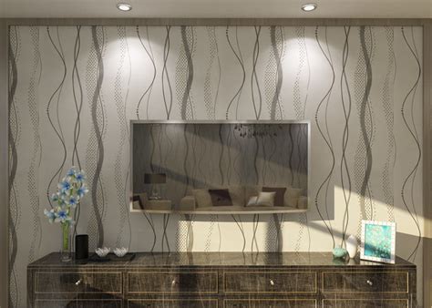 Removable Contemporary Wall Coverings Modern Nonwoven Striped