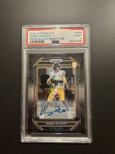 Kenny Pickett Chronicles Pb Prizm Black Signatures Psa Price