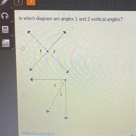 In Which Diagram Are Angles And Vertical Angles Brainly