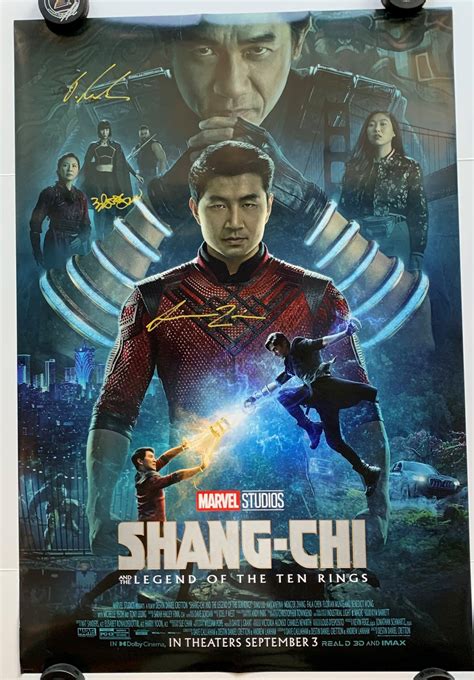 Shang-Chi Movie Poster - Cast Signed by 3 - The Autograph Source