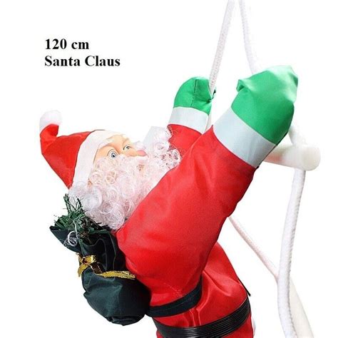 50 90 120cm Christmas Santa Claus Climbing On Rope Ladder For Xmas