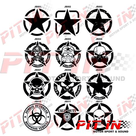 Jeep Style Star Stickers 1 Pit In Motorsport And Sound