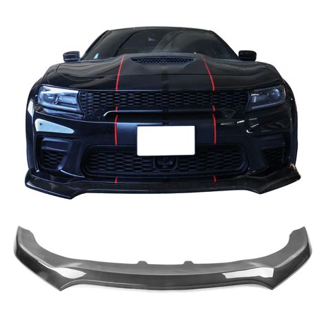 Ikon Motorsports Front Lip Compatible With 2020 2023 Dodge Charger Widebody Sedan 4 Door Ikon V4