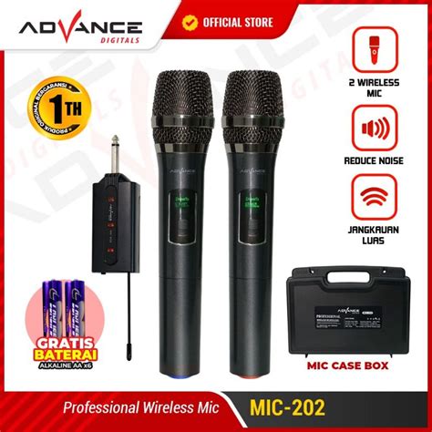 Jual Mic Advance Profesional Mic Wireless Microphone Karoke Mic