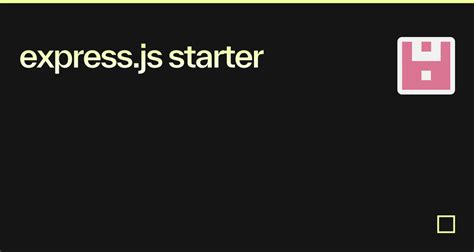 Express Js Starter Codesandbox