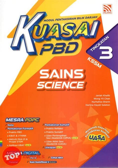 [topbooks Pelangi] Kuasai Pbd Sains Tingkatan 3 Kssm Dwibahasa 2024 Lazada