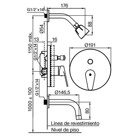 Fv Compacta Monocomando Lavatorio Bidet Ducha Ca Oplast