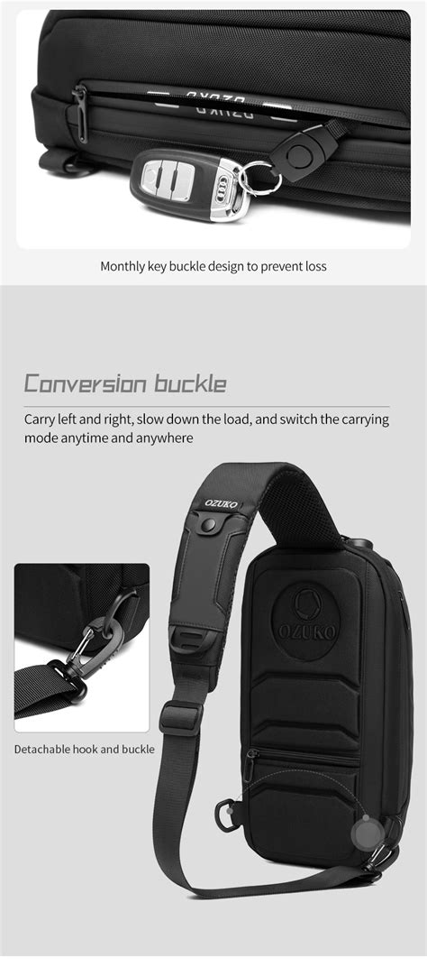 Ozuko New Stylish Crossbody Commuting Bag For Men Anti Theft