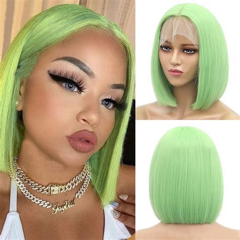 Sengtong White Wig Short Bob Wigs For Women 12inch Heat Resisting