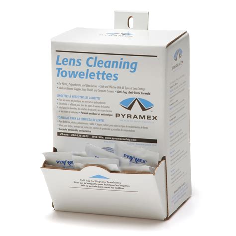 Pyramex Lct100 Lens Cleaning Towelettes 100 Individually Packaged