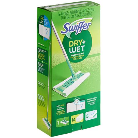 Swiffer® Sweeper 49947 Wet Dry Mop Starter Kit With 14 Dry 5 Wet Disposable Pads