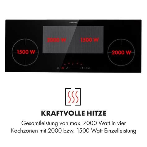 Plaque Induction 5 Feux Encastrable Klarstein 90 Cm 7000 W