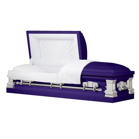 Titan Satin Series | Purple Steel Casket with Swingbar – Titan Casket