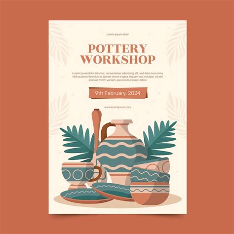 Premium Vector Hand Drawn Pottery Poster Template