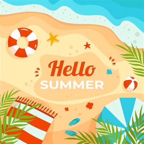 Free Vector Hand Drawn Hello Summer Illustration