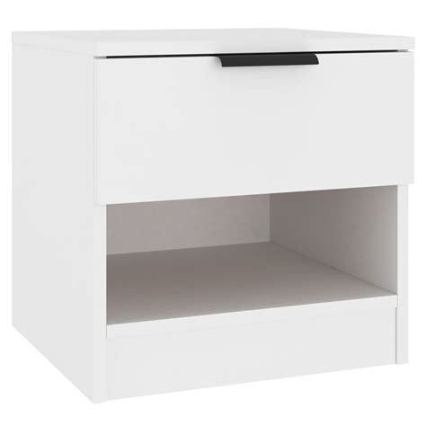 Vidaxl Bedside Cabinet White Engineered Wood Wood Factory Furniture