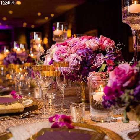 Obsessing Over This Glamorous Purple And Gold Tablescape By