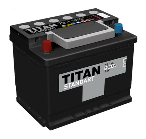 Автомобильный аккумулятор Titan Standart 6CT-75.1 VL - Купить в Москве